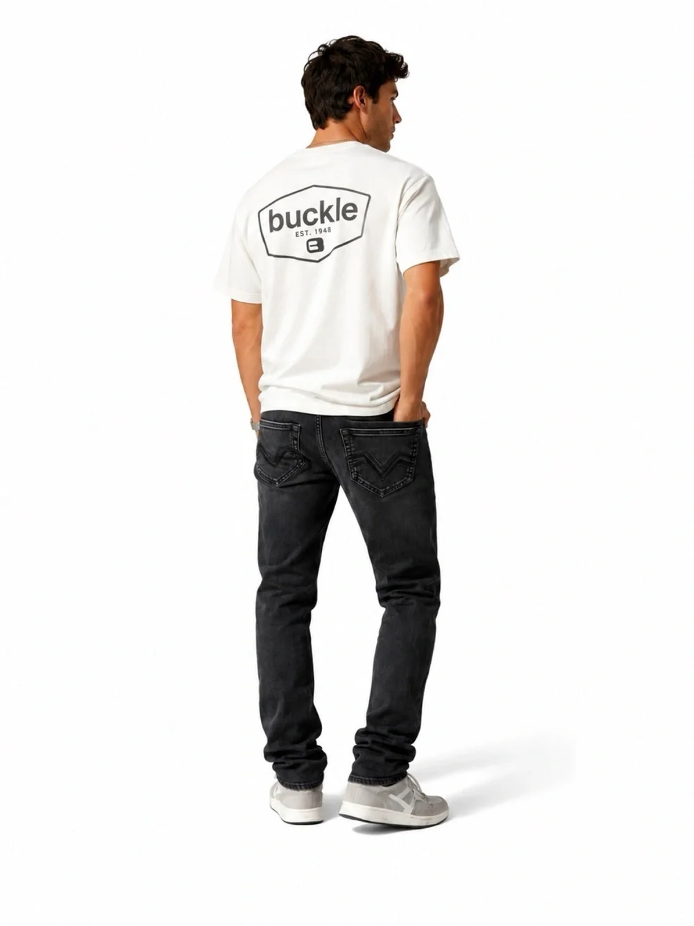 BUCKLE Salvage Co Black Slim Straight Jeans